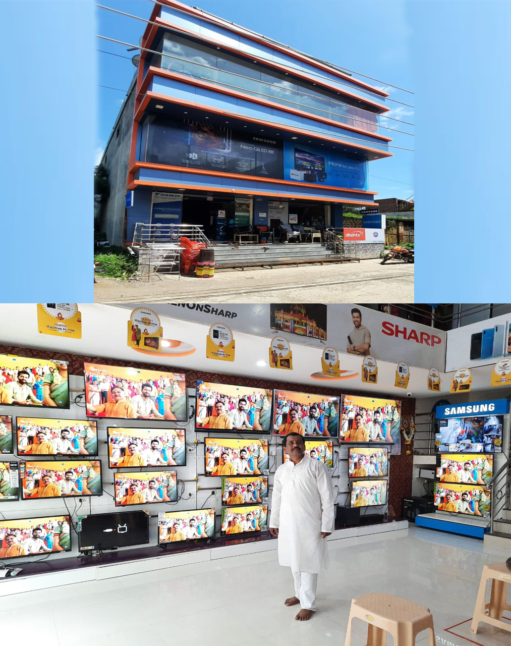 मुळीक इलेक्ट्रॉनिक्स व मोबाईल शॉपी चे केदार फर्निचर व स्टील भांडी सेंटर | SolapurMall.com