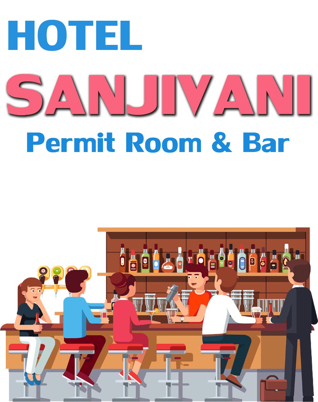 HOTEL SANJIVANI <br><h4>Permit Room & Bar</h4)